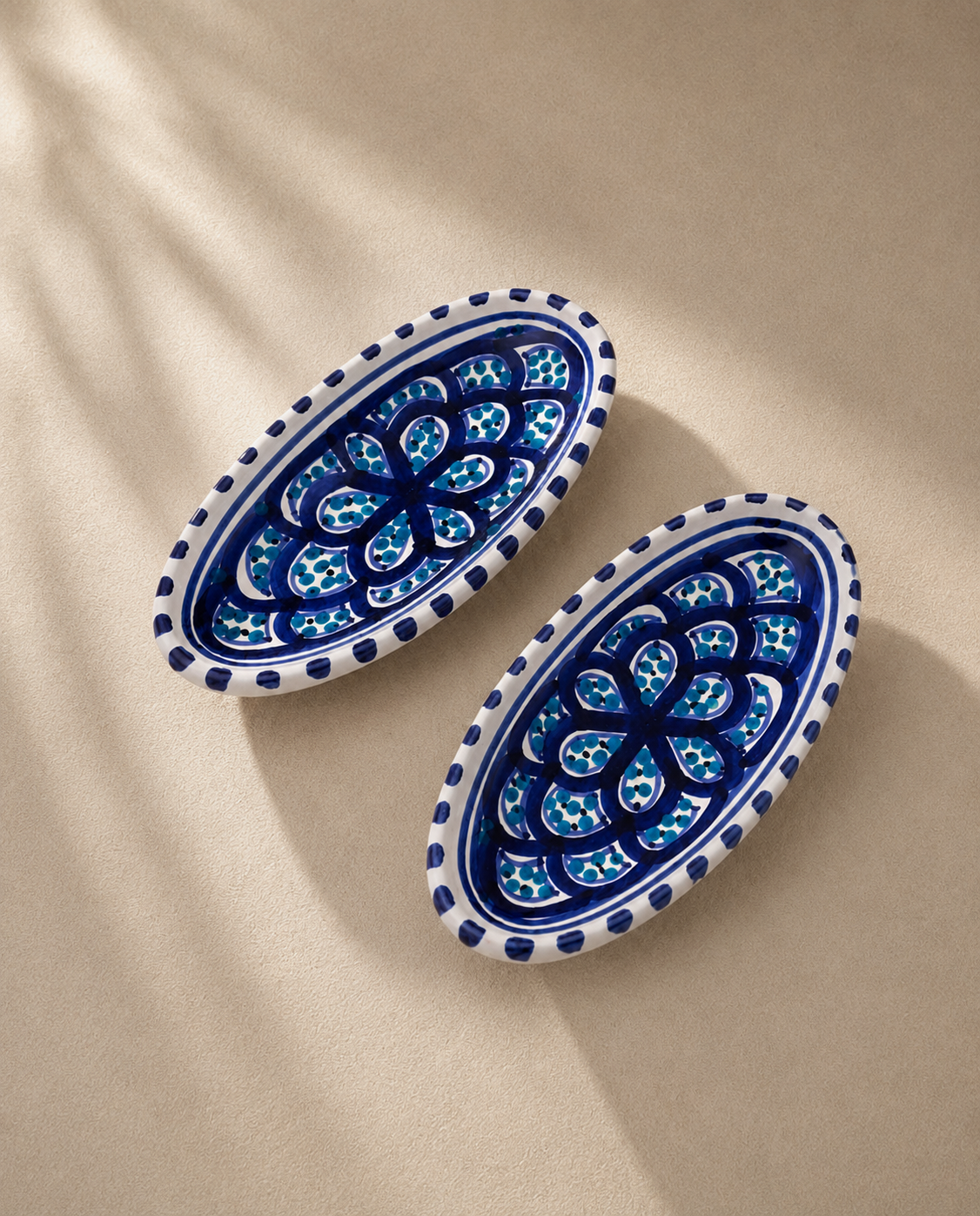 Lot de 2 mini plats ovales | Collection Sidi Bou Saïd