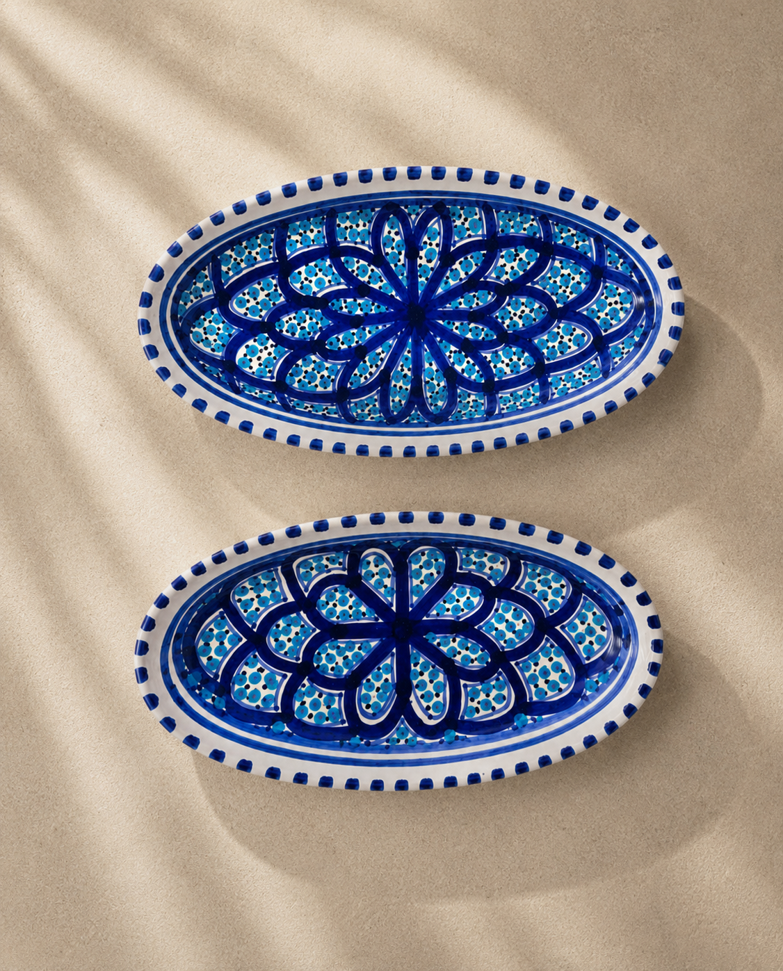 Lot de 2 plats ovales | Collection Sidi Bou Saïd