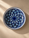 Assiette creuse Sidi Bou Saïd, motif 2, vue de dessus